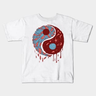 Pastel Tones Yin Yang Crystals and The Night Sky Kids T-Shirt